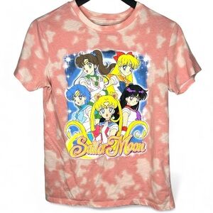 Sailor Moon Pink Tie Dyed T-Shirt Size S